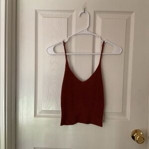 Forever 21 Red Sleeveless Crop Camisole